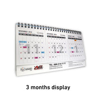 Custom 3 columns Desk Calendar (3 months display) 30 units~