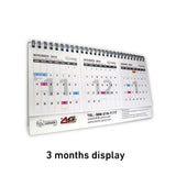 Custom 3 columns Desk Calendar (3 months display) 30 units~